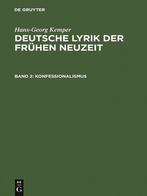 cover image of Konfessionalismus